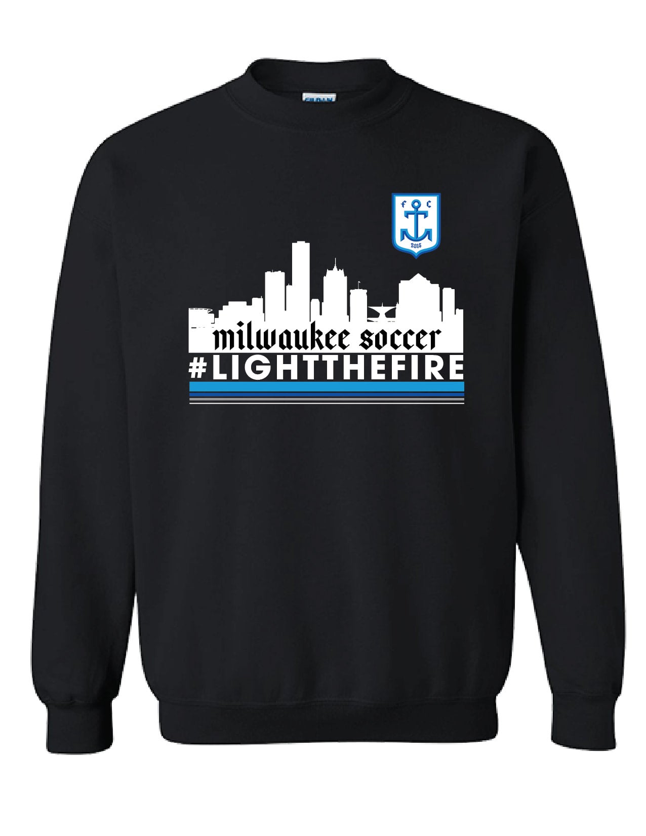 Black Sweater Skyline Mke Soccer | FC Milwaukee Torrent
